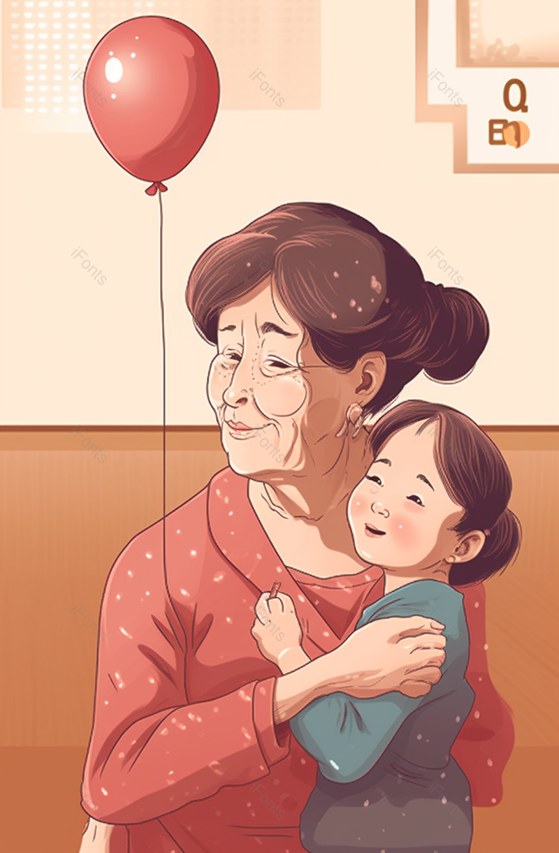 卡通风感恩母亲节插画日历小清新海报背景,插画/手绘图,插画/手绘图库,插画/手绘图下载,插画/手绘
